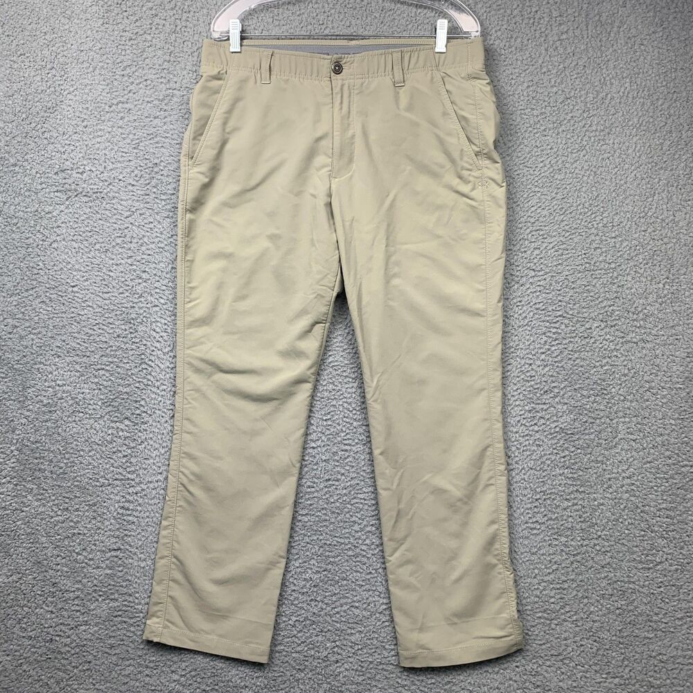 Under Armour Pants Mens 36x30 Beige Golf Performance Stretch Lightweight Chino